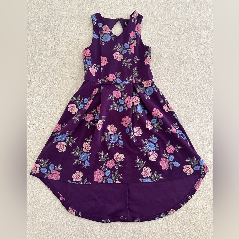 Floral Purple Kids Dress